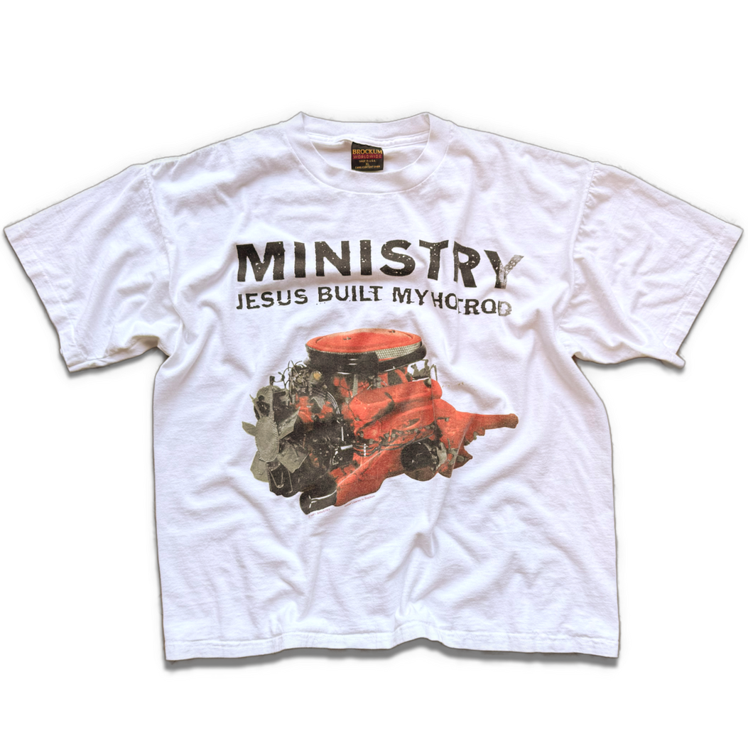 Vintage Ministry 1992 Jesus Built My Hotrod T-Shirt