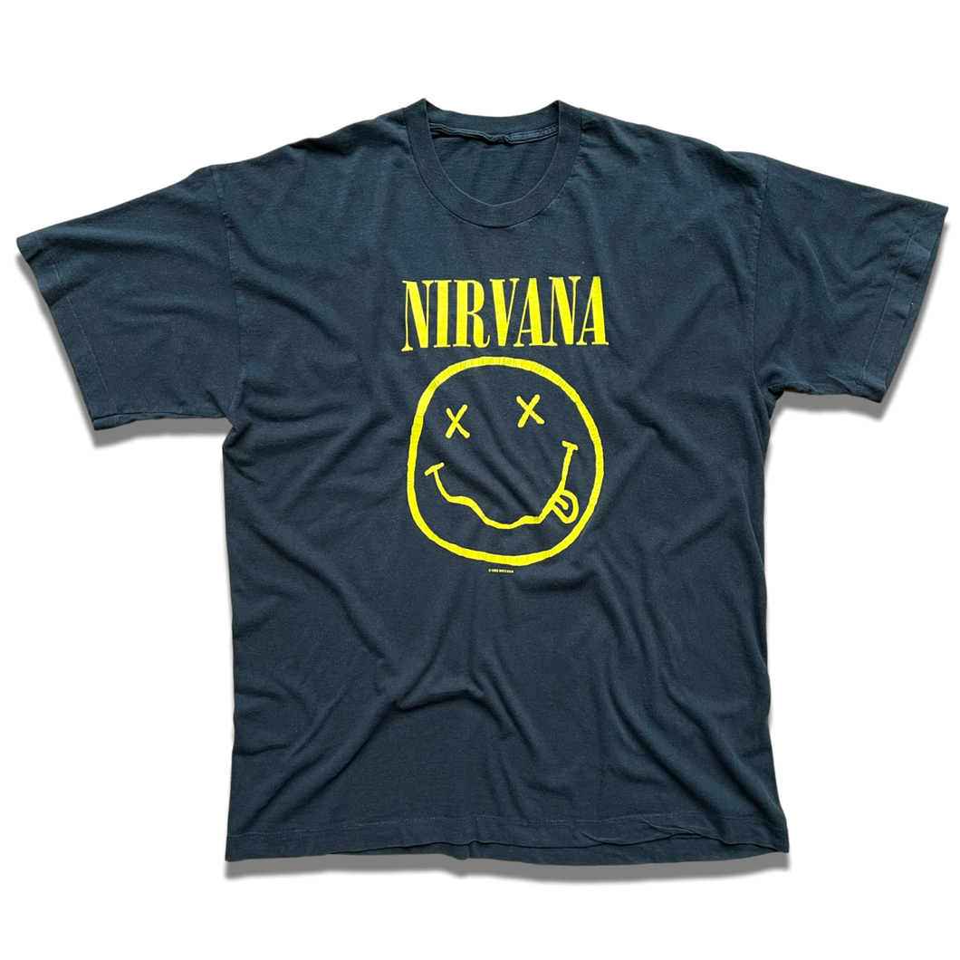 Vintage Nirvana 1992 Smiley Face T Shirt