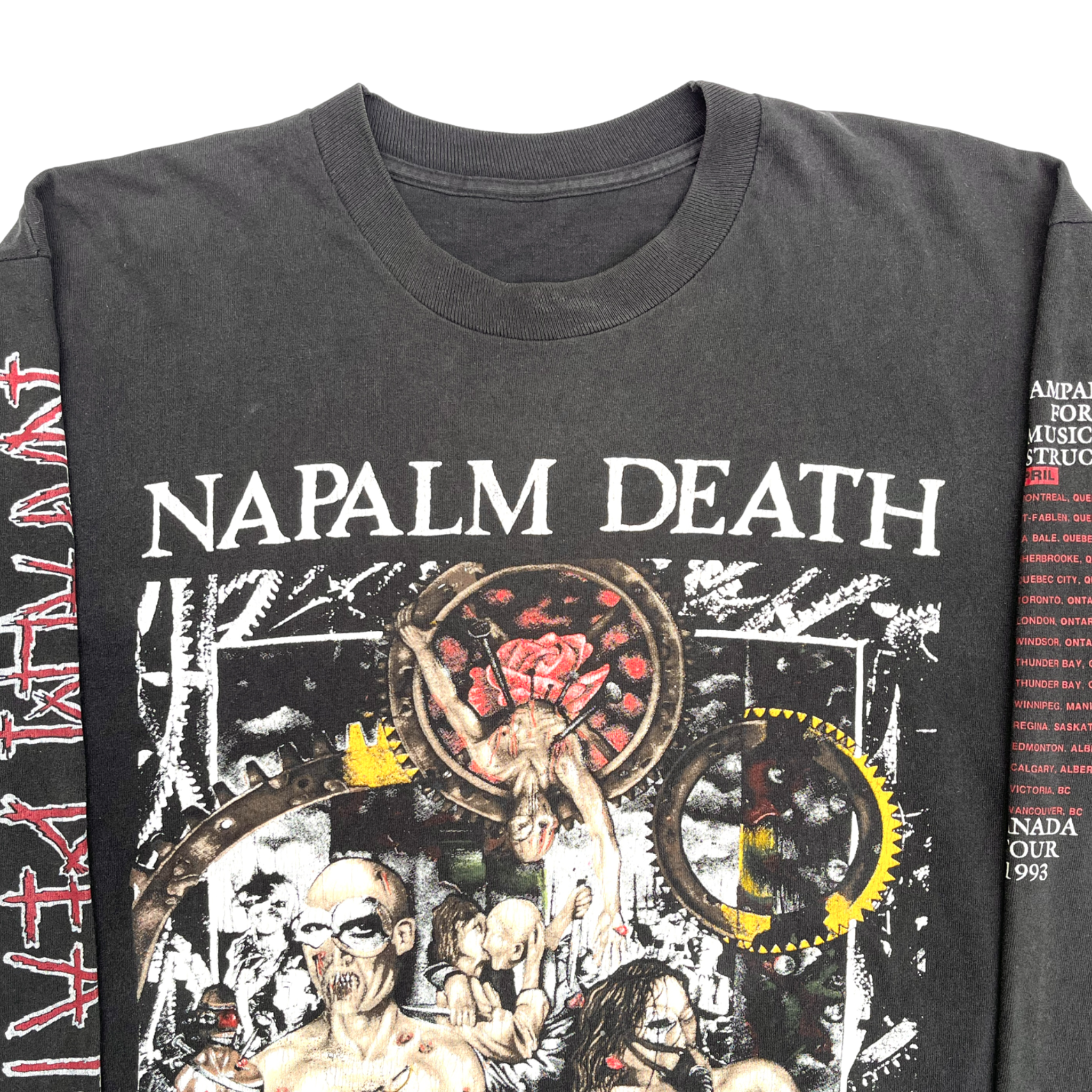 Vintage Napalm Death Utopia Banished 1993 Tour Long Sleeve – Fruit