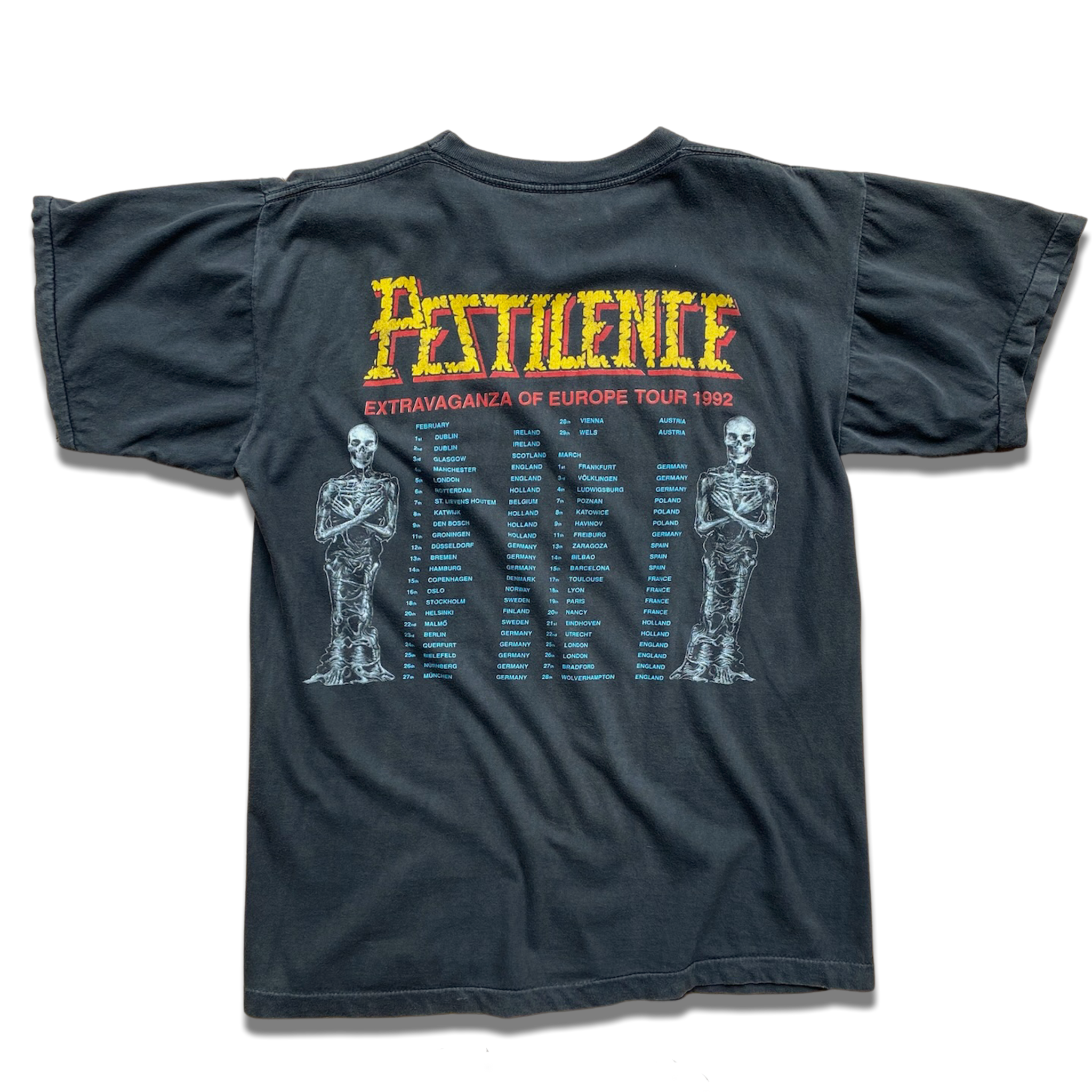 Vintage Pestilence Testimony of The Ancients 1992 Tour T-Shirt