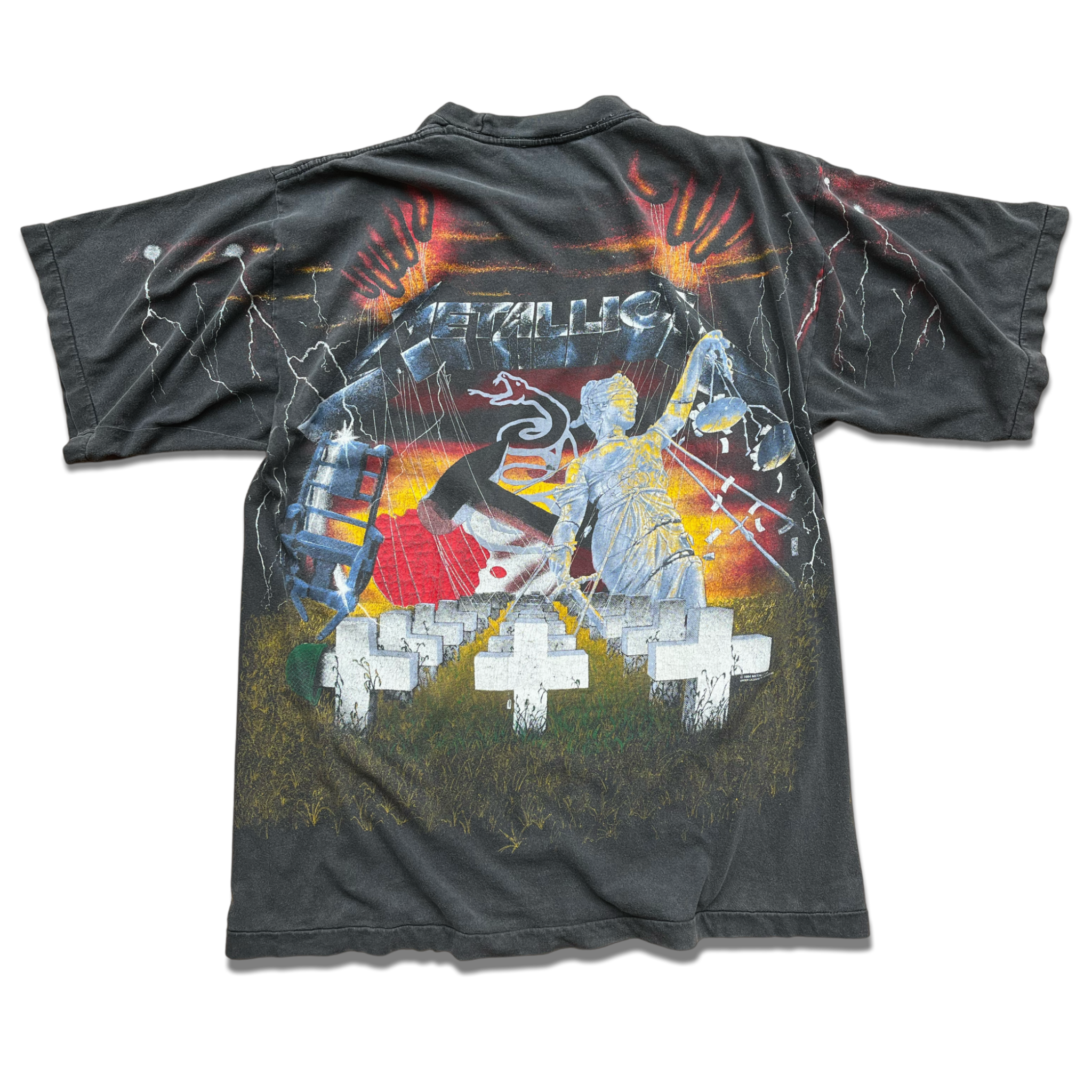 Vintage Metallica 1994 All Over Print T Shirt Fruit Of The Doom