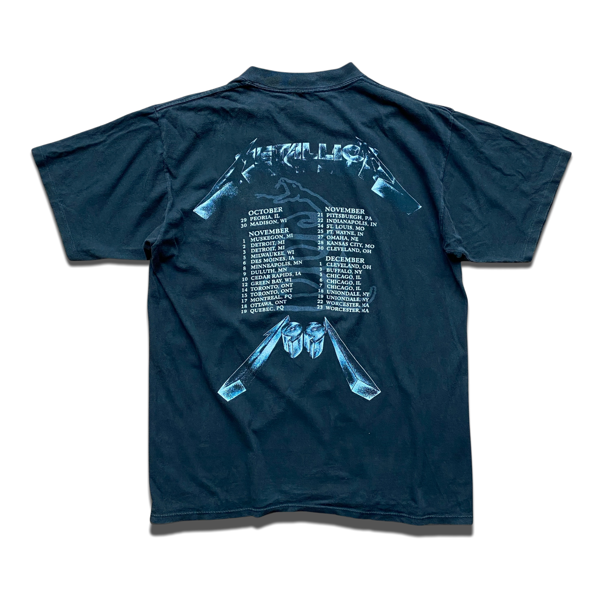 Metallica tour t shirt sales