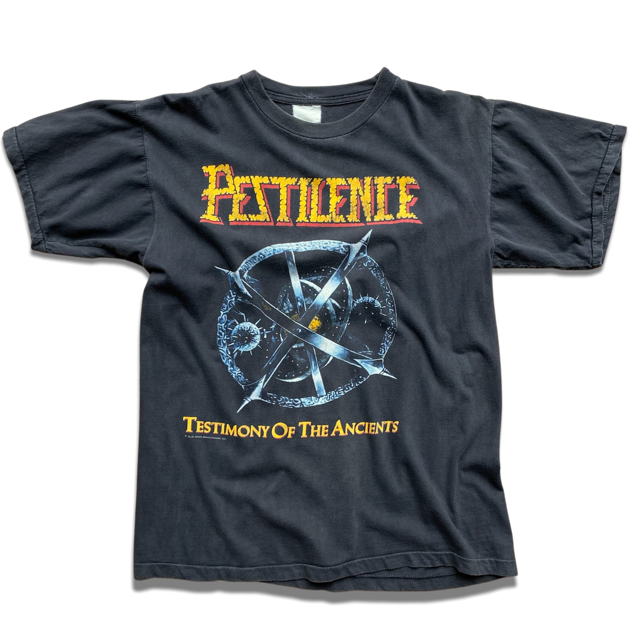 Vintage Pestilence Testimony of The Ancients 1992 Tour T-Shirt 
